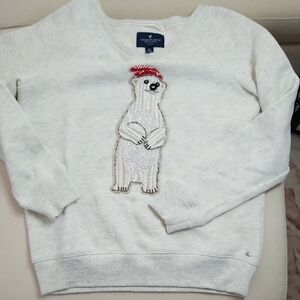 AE White Polar Bear Sweatshirt